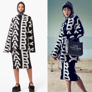 Marc Jacobs Monogram Oversized Knit Jumper and Monogram Knit Tube Skirt L/XL